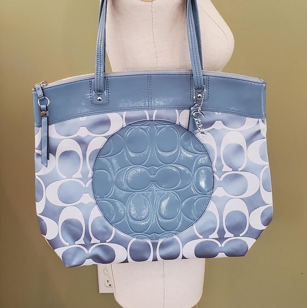 New with tag Large Light Blue Coach Satchel / Bag
